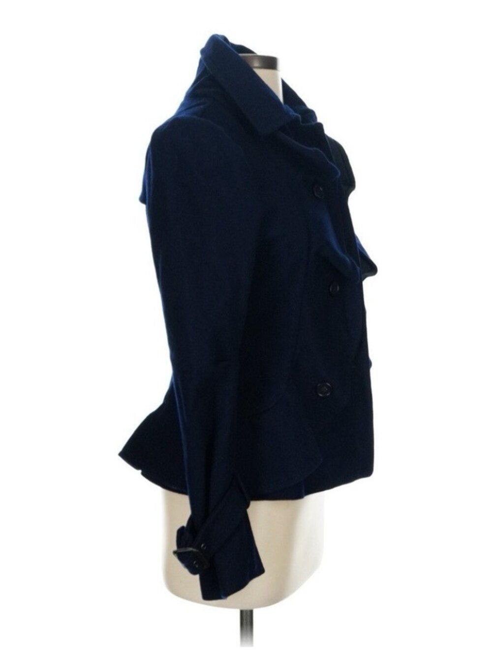 BCBGMaxAzria Wool Cashmere Pea Coat XS Navy - Picture 3 of 7